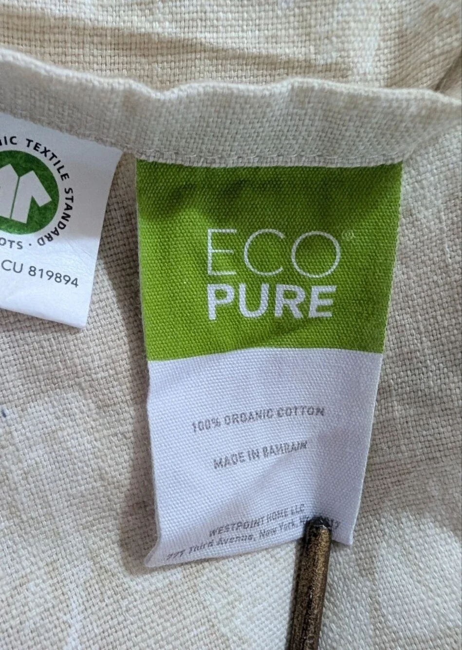 Martex 100% Cotton King Sz Pillow Shams Cabbage Rose Cream White Eco Free Vegan